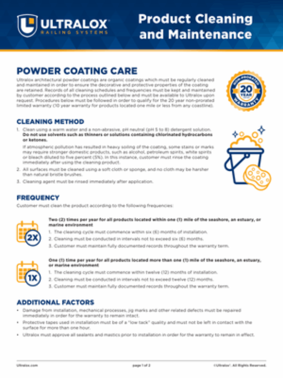 Product Cleaning & Maintenance Guide