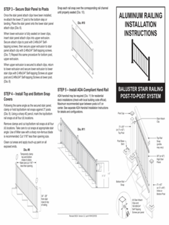 Baluster Stair Railing Instructions