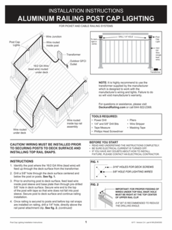 Lighting Installation Instructions